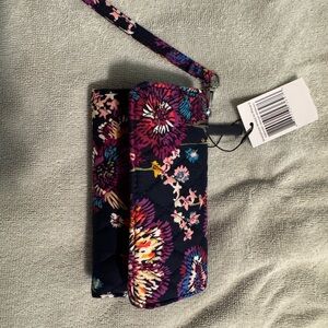 Vera Bradley Floral Clutch in Navy and Pink